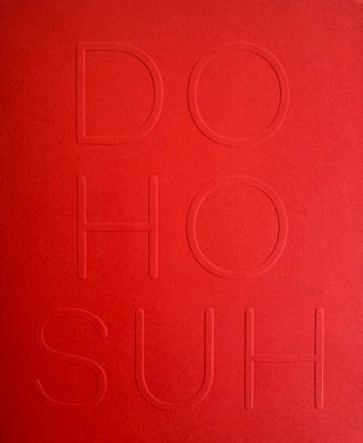 Cover of the book Do Ho Suh, with large embossed letters on a red cover.