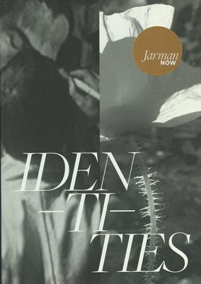Cover of the book 'Jarman now', showing two side-by-side black and white photos, one of a person sculpting and the other of a flower.