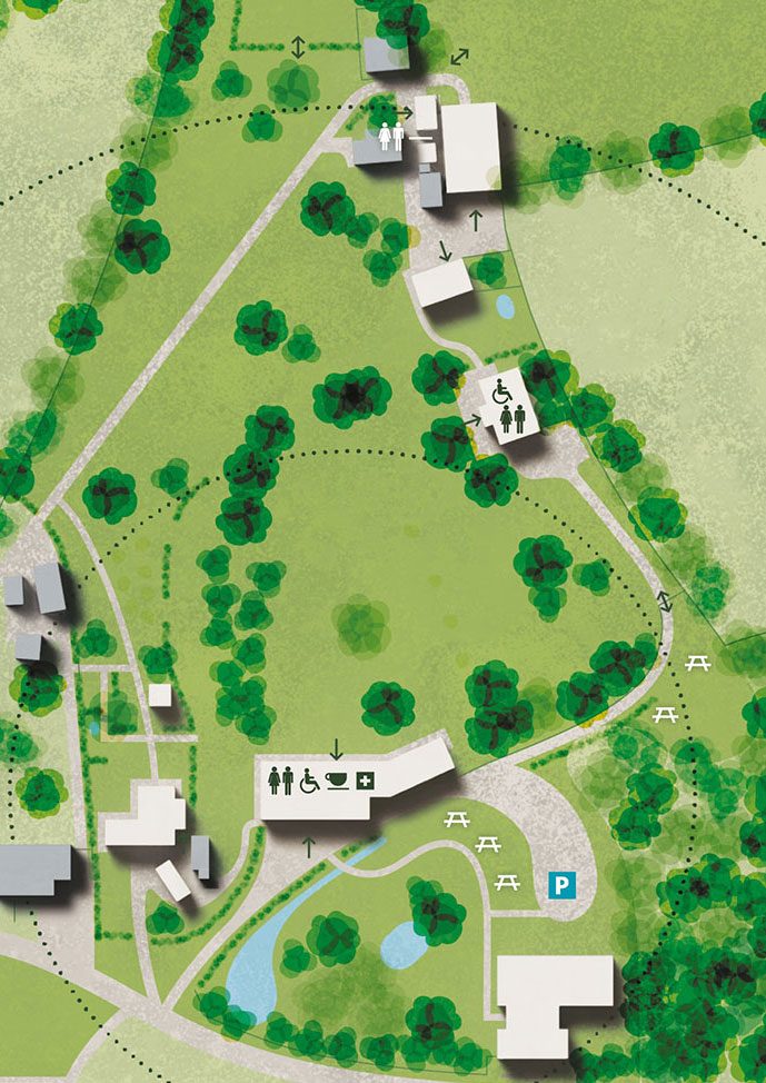 Studios & Garden map (visitor centre)